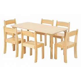 Zona Beechwood Rectangular Nursery and Pre School Tables - School Furniture