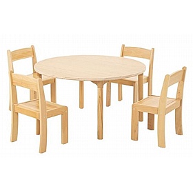 Zona Beechwood Circular Nursery and Pre School Tables - School Furniture