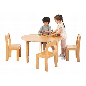 Zona Beechwood Circular Nursery and Pre School Tables - School Furniture