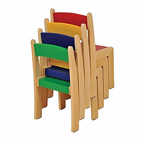 Zona Beechwood Colourful Nursery and Pre School Chairs - Pack of 4 - School Furniture