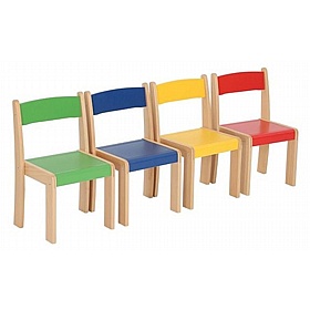 Zona Beechwood Colourful Nursery and Pre School Chairs - Pack of 4