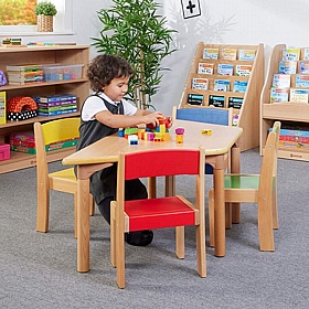Zona Beechwood Colourful Nursery and Pre School Chairs - Pack of 4 - School Furniture