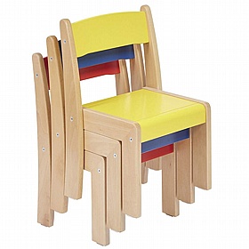 Zona Beechwood Colourful Nursery and Pre School Chairs - Pack of 4 - School Furniture
