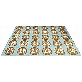Large Numbers Log Placement Carpet - School Furniture