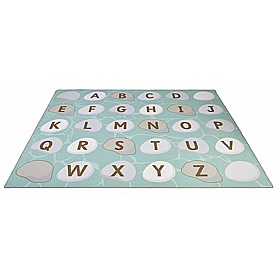 Alphabet Stones Rectangular Placement Carpet - School Furniture