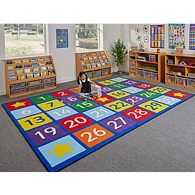 Large Numbers Rectangular Placement Carpet