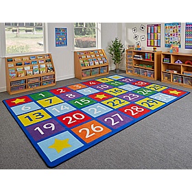 Large Numbers Rectangular Placement Carpet - School Furniture