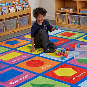 Large Shapes Rectangular Placement Carpet - School Furniture