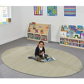 Solid Oval Placement Carpet