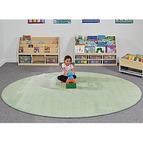 Solid Oval Placement Carpet - School Furniture