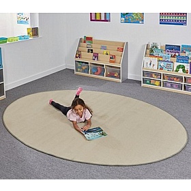 Solid Oval Placement Carpet - School Furniture