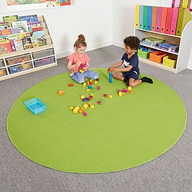 Solid Round Placement Carpet - School Furniture