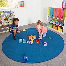 Solid Round Placement Carpet - School Furniture
