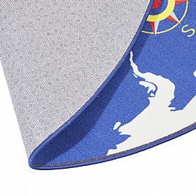 World Map Round Learning Carpet - School Furniture