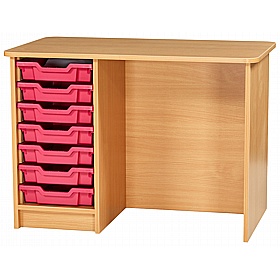 Campus Teachers Office Desk with Tray Storage - School Furniture