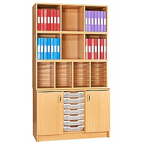 EduStore Office Organiser Mid with Tray Storage Combination Cupboards - School Furniture