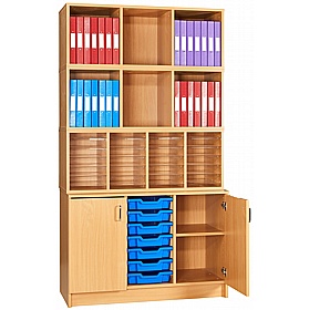 EduStore Office Organiser Mid with Tray Storage Combination Cupboards - School Furniture