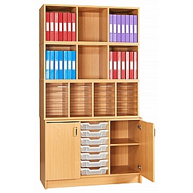 EduStore Office Organiser Mid with Tray Storage Combination Cupboards - School Furniture