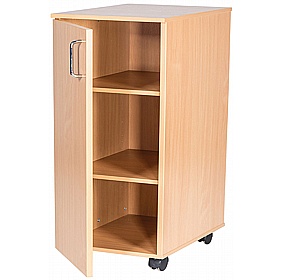 EduStore Narrow Single Door Mobile Cupboards - School Furniture