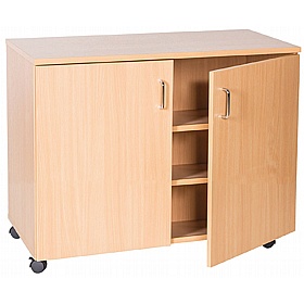 EduStore Wide Double Door Mobile Cupboards - School Furniture
