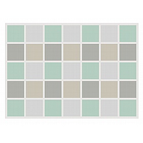 Large Neutral Squares Rectangular Placement Carpet - School Furniture