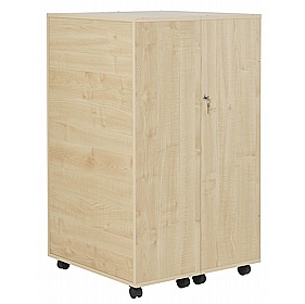 Maple Foldaway Mobile Bookcase - School Furniture