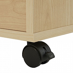 Maple Foldaway Mobile Bookcase - School Furniture