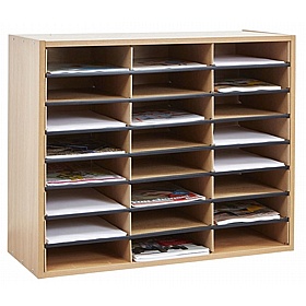 Beech 24 Section A4 Paper and Literature Sorter - School Furniture
