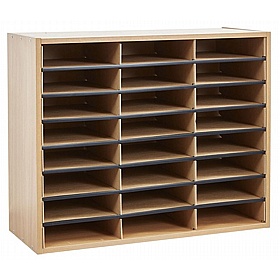 Beech 24 Section A4 Paper and Literature Sorter - School Furniture