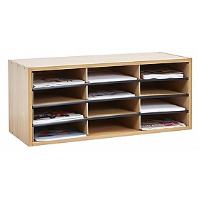 Beech 12 Section A4 Paper and Literature Sorter - School Furniture