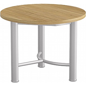 Demino Round Veneer Meeting and Breakout Tables - Meeting Room