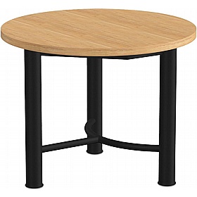 Demino Round Veneer Meeting and Breakout Tables - Meeting Room