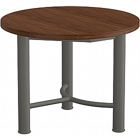 Demino Round Veneer Meeting and Breakout Tables - Meeting Room