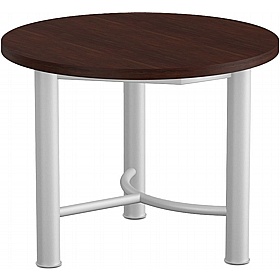 Demino Round Veneer Meeting and Breakout Tables - Meeting Room