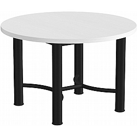 Demino Round Veneer Meeting and Breakout Tables - Meeting Room