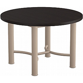 Demino Round Veneer Meeting and Breakout Tables - Meeting Room