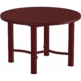 Demino Round Veneer Meeting and Breakout Tables - Meeting Room