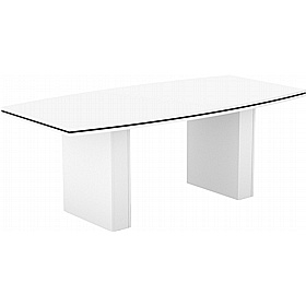 Grandeur Pinstripe Boat Shaped Meeting and Boardroom Tables - Meeting Room