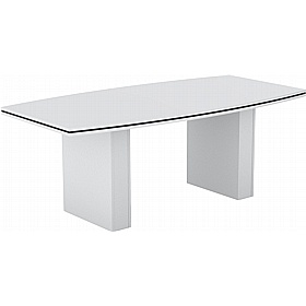 Grandeur Pinstripe Boat Shaped Meeting and Boardroom Tables - Meeting Room