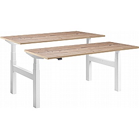 Duo Dual Motor Height Adjustable 2 Person Rectangular Back to Back Desks - Office Desks