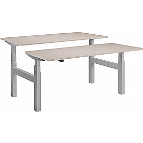 Duo Dual Motor Height Adjustable 2 Person Rectangular Back to Back Desks - Office Desks