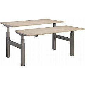 Duo Dual Motor Height Adjustable 2 Person Rectangular Back to Back Desks - Office Desks