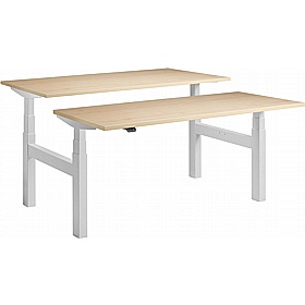 Duo Dual Motor Height Adjustable 2 Person Rectangular Back to Back Desks - Office Desks