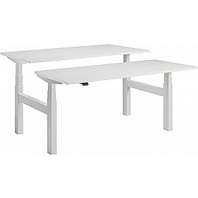 Duo Dual Motor Height Adjustable 2 Person Rectangular Back to Back Desks - Office Desks