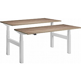 Duo Dual Motor Height Adjustable 2 Person Rectangular Back to Back Desks - Office Desks