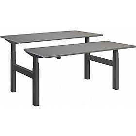 Duo Dual Motor Height Adjustable 2 Person Rectangular Back to Back Desks - Office Desks