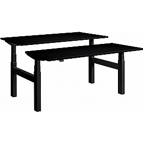 Duo Dual Motor Height Adjustable 2 Person Rectangular Back to Back Desks - Office Desks