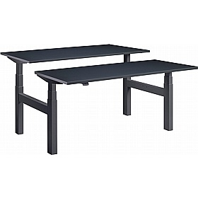 Duo Dual Motor Height Adjustable 2 Person Rectangular Back to Back Desks - Office Desks