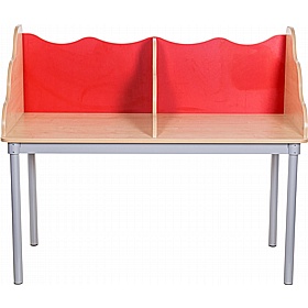 Campus Wave Double Study Carrels - School Furniture