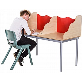 Campus Wave Double Study Carrels - School Furniture